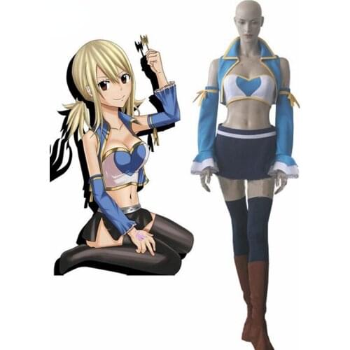 Anime Fairy Tail Lucy Heartfilia After Sevens Years VersionHalloween Party Cosplay Costumes