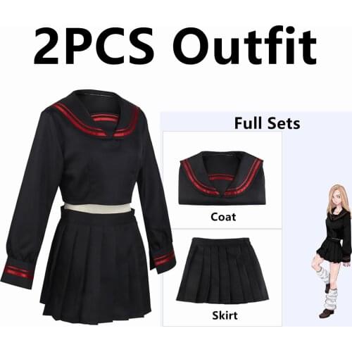 Anime Tokyo Revengers Shiba Yuzuha Cosplay Costume Skirt Suit Sailor School Uniform Dress Girls Women Halloween Part Role Play