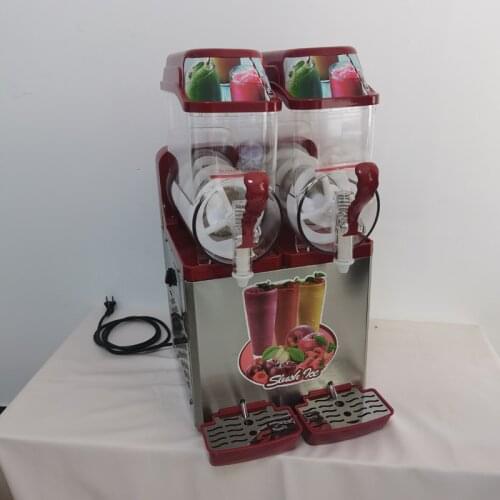 Double Tank Smoothie Machine Automatic Slushy Machine Commercial Snow Melting Machine 220V 110V