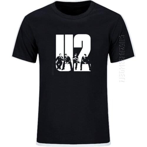 Matsuhara Taeyeon Brand Boys Oversized T-Shirt Lovely U2 Band Printing Men Cotton T Shirt Round Collar Clothing XS-XXXL