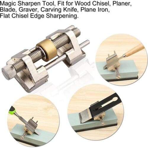 Brass/Stainless Steel Honing Guide Jig For Chisel sharpener Side Clamping Fixed Angle Wood Planer Blade Sharpener Abrasive Tools