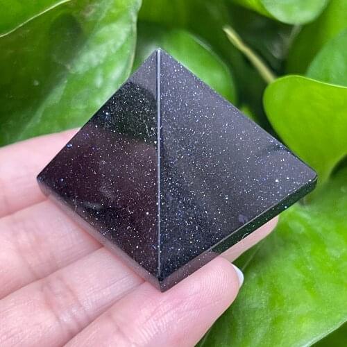 39MM!!!Natural lapis lazuli pyramid reiki heal, beautiful process