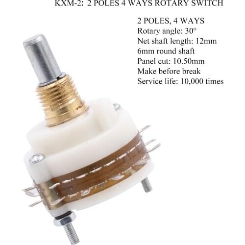 ROTARY SWITCH For DIY Attenuator Potentiometer Volume Selector Hifi Vintage Tube AMP DIY 1PC