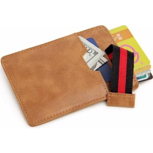 Rfid Blocking Vintage Card Holder Antitheft Oil Wax Cowhide Genuine Leather Card Case Pull Tab Wallet Men Wallets Organizer