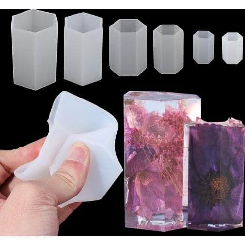 Hexagonal Prism Crystal Epoxy Resin Mold DIY Casting Silicone Mold Table Decoration For Home Handmade Jewelry Making Tools