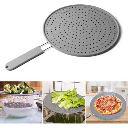 Silicone Splatter Screen Pan Cover Multifunctional Heat Resistant Oil Splash Guard Practical Kitchen Supplies SCIE999