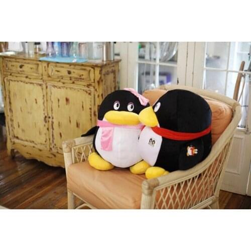 Cute penguin doll about 30cm love penguins soft plush toy,throw pillow one pair / 2 pieces,home decoration birthday gift h2948
