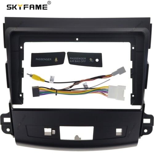 SKYFAME Car Frame Cable For MITSUBISHI Outlander 2006-2012 Screen Dask Kit Fascia Frame