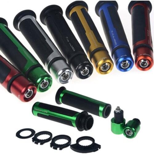 CNC Universal Motorcycle Handlebar 22mm Hand Grips End Cap for honda cr 250 f4i vfr800 cbr1100xx suzuki bandit 600 gsr 750 GSX