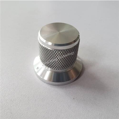 2pcs high quality aluminum knob solid potentiometer knob cap 30*25*6mm Knurled Volume with point for HI-FI amplifier