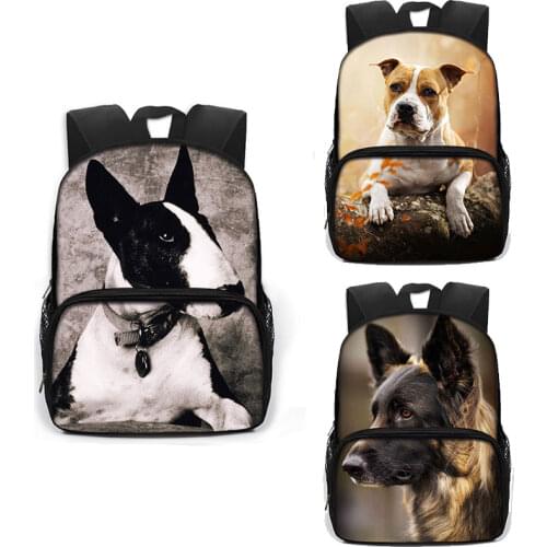 Zoo Backpack Schoolbags Wolf Dinasour Bag Women Men Travel Bags Crazy Cat Laptop Backpack Skull Children Book Bag rugzak vrouwen