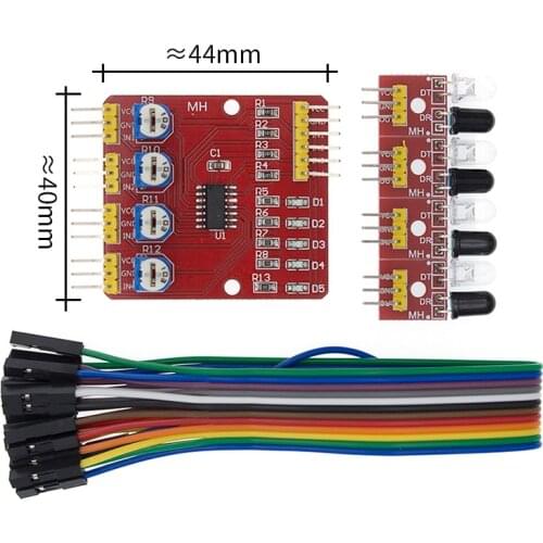 4 Channel 4 Road Infrared Detector Tracing Photoelectric Sensor Smart Car Tracking Module 4-Way