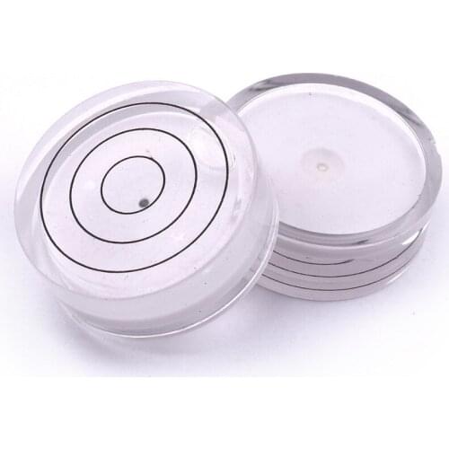 4Pcs 2 Types Mini Spirit Level Bubble Diameter 32mm Spirit Bubble Degree Mark Surface Level Round Circular Measuring Meter