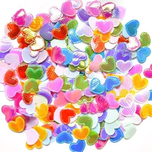 500Pcs AB Color Heart Shape Patch for Wedding/Party/Christmas Decoration Appliques Craft DIY Accessories K41