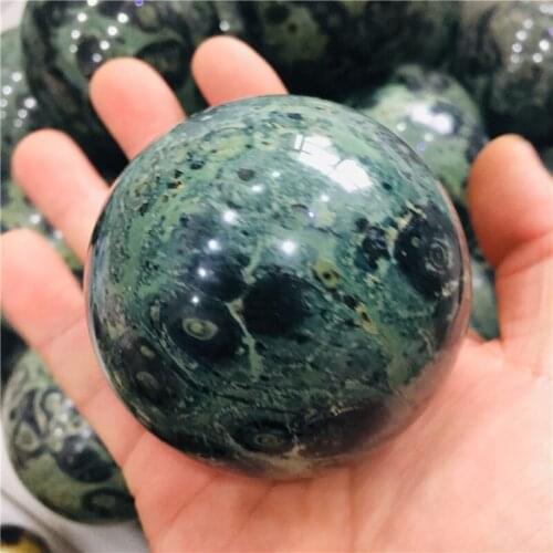 6-7cm Natural rare malachite stone quartz crystal ball home decoration natural stone cutting polishing 1pc