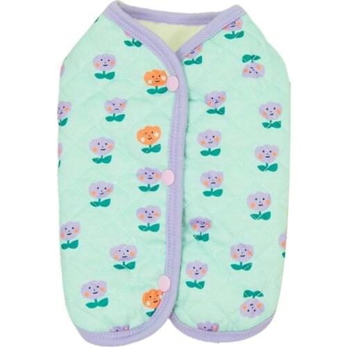 60%HOTPet Apparel Cartoon Flower Pattern All-match Skin-friendly Cute Pet Dog Cats Vest Couple Outfit for Casual