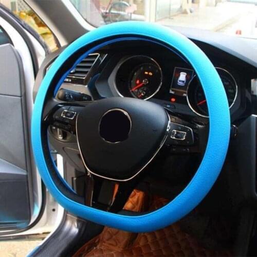 GM Car Silicone Steering Wheel Cover for Acura MDX RDX TSX Seat Leon Ibiza Toledo Saab 9-3 9-5 93 Infiniti q50 FX35 G35 G37