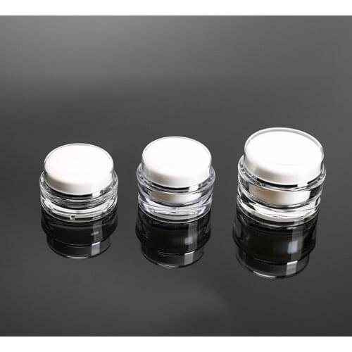 15g 30g 50g Acrylic Cream Container White Eye Cream Sample Cosmetic Jar Bottle ,Cosmetics Packaging Pot Tin F20171051
