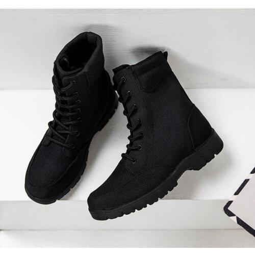 Four Seasons high top military boots security Male special forces ultra light combat canvas breathable special training boots