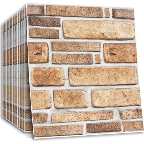 Rustic Vintage Brick Peel and Stick Wallpaper 3D Adhesive Faux Textured Removable Wall Paper Contact Shelf Self Adhesive Murals