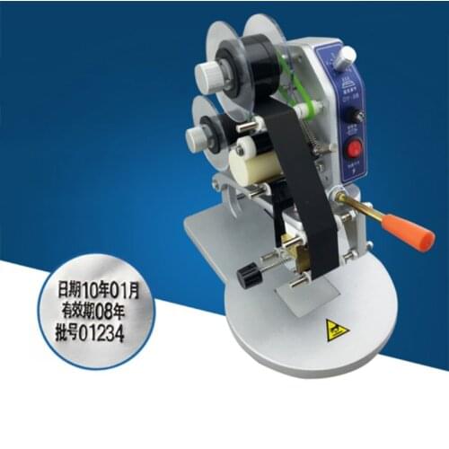 DY-8 Hand press Ribbon code printer Hot Stamping printers Date coding machine Three rows FOLL CODER