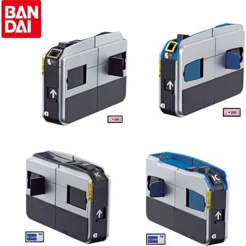 Bandai Genuine Gashapon Subway Automatic Ticket Gate Cartoon Anime Figures Miniature Model Gacha Ornaments Toys Gifts for Kids