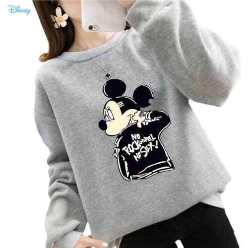 Fleece Thick Warm Funny Poleron Disney Winter Autumn 2021 Long Sleeve Streetwear Mickey Mouse Poleron Anime Essentials Hoodie