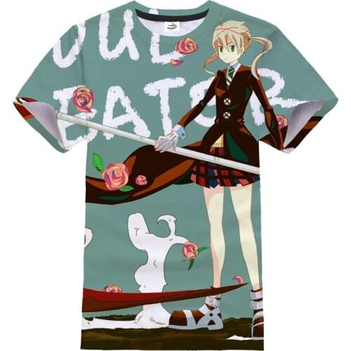 New Soul Eater 3D Print T-shirt Anime Pattern Cosplay Streetwear Men Women Sport Casual O-Neck Tshirt Hip Hop Shirt Tops Unisex