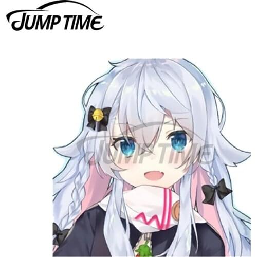 JumpTime 13 x 6cm For Kagura Nana Hololive Peeker Car Stickers Personality JDM Decal Car Door Laptop Waterproof Scratch-Proof