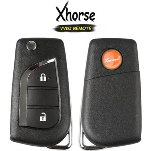 KEYECU (English Version) Xhorse for Toyota Style XKTO01EN 2 Button Universal Remote Key for VVDI Key Tool VVDI2, X020 Series