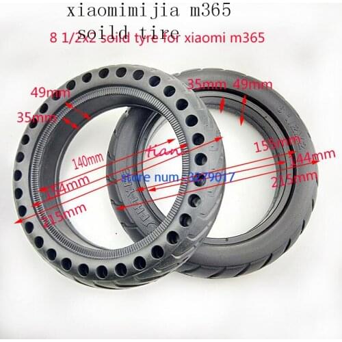 Solid Tire Skateboard Tyre Wheels 8 1/2X2 for Xiaomi Mijia M365 Electric Skate Board Avoid Pneumatic Tyre Upgrad