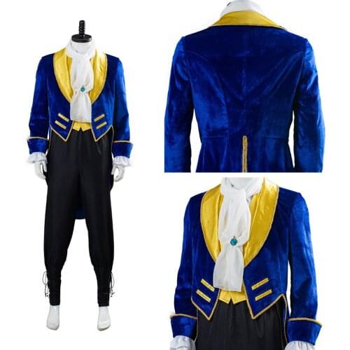 Beauty And The Beast Prince Beast Cosplay Costume Halloween Outfit Uniform Suit