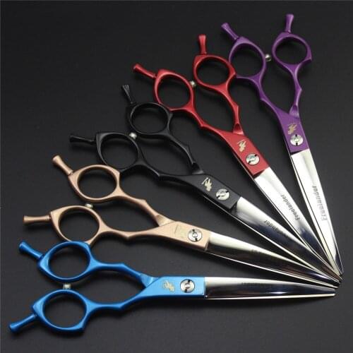 6.5inch Colorful Professional Pet Scissors Cutting Thinning Curved High Quality Cat Dog Grooming Scissors Right Left Hand Shears