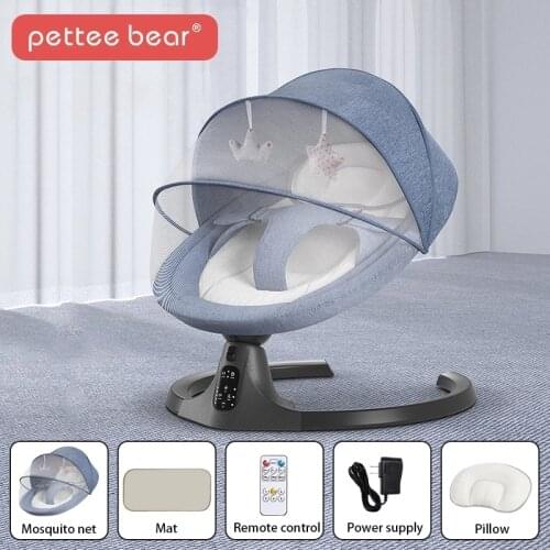 Baby Rocking Chair With Bluetooth Remote Control Newborn Baby Cradle Baby Electric Sleeping Basket 0-36 Months