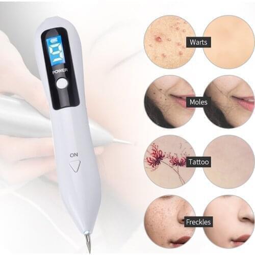 Laser power tool Mole and wart removal pen, wart plasma removal device, freckled skin sticker, dark tattoo scan spot
