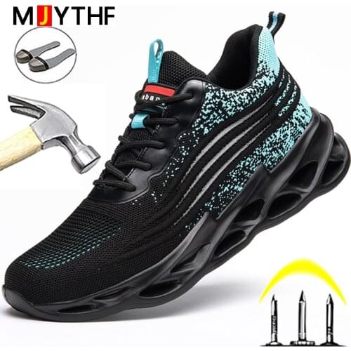 Lightweight Comfort Work Safety Boots Male Safety Shoes Work Sneakers Indestructible Shoes Puncture-Proof Protective Shoes 2021