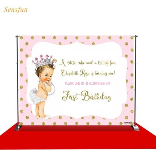 LEVOO Photographic Backdrop Little Princess Birthday Holy Communion Photography Background Photocall Photo Studio Shoot Props