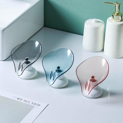 Leaf Shaped Drainage Soap Holder Dish Bathroom Kitchen Non-slip Drain Soap Storage Case 10x13x9cm Multifunctional Holder