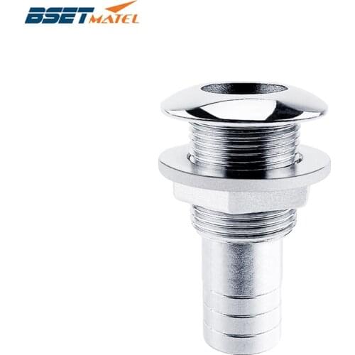 Marine Hardware Stainless Steel 316 Thru Hull Plumbing Fitting Outlet Drain Joint For 3/4" or 1" Hose Boat Yacht Accessories
