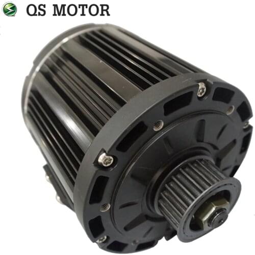 QS 138 3kW 72V100KPH old appearance mid drive motor with belt design