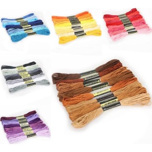 8pcs/Set Similar DMC Threads Cross Stitch Floss Cotton 8 meters Embroidery Thread Floss Sewing Skeins Craft Knitting 7