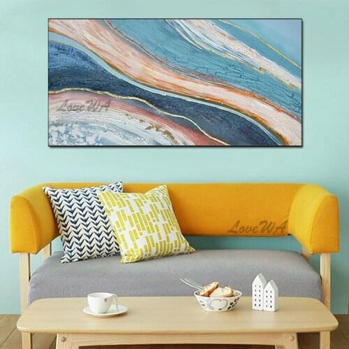 New Arrival Decoration Abstract Oil Painting Golden Textured Hand Painted Home Decor On Canvas Modern The Composition Is Clever