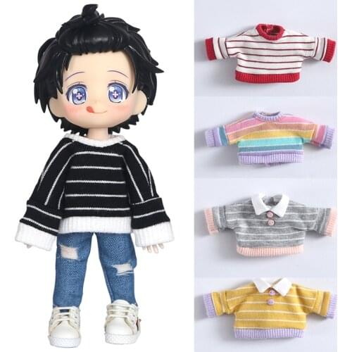 Bjd clothes ob11 baby clothes striped sweater for: obitsu11, Molly, GSC body 1/8 1/12 bjd, , Yuan Nai, BJD doll accessories