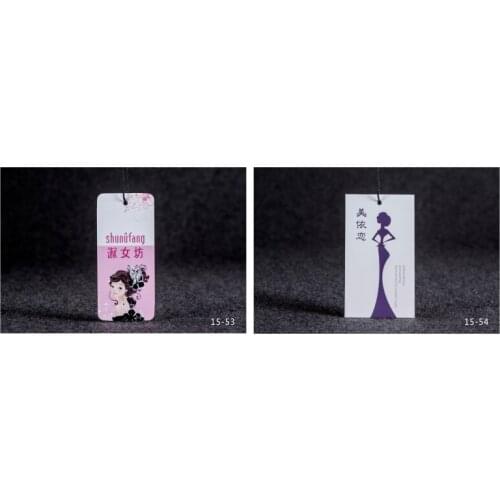 OEM custom logo brand garment clothing printed paper price hang tag for clothing clothes print swing luggage label tag JYYJ106