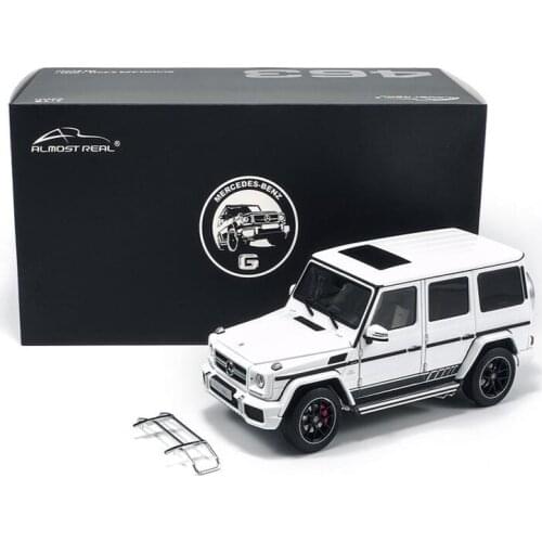 Almost Real AR 1/18 For Benz AMG G63 W463 2015 Limit 463PCS Commemorative Diecast CAR MODEL Gifts Collection White/Yellow Metal