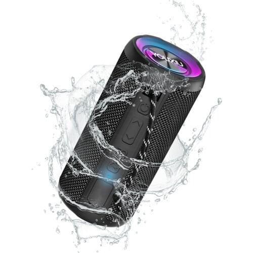 YOUXIU Portable Wireless Bluetooth Speaker 20W IPX7 Waterproof 20Hour Playtime Subwoofer TWS Stereo Surround Outdoor LoudSpeaker