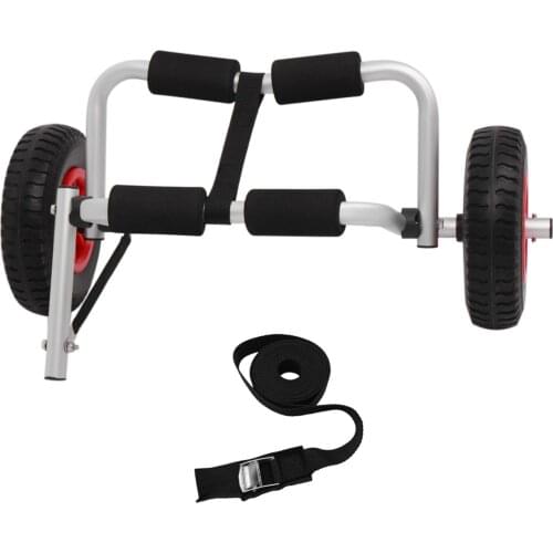 Portable Lightweight Foldable Boat Kayak Carrier Canoe Dolly Tote Trolley Transport Trailer Cart Removable Wheels