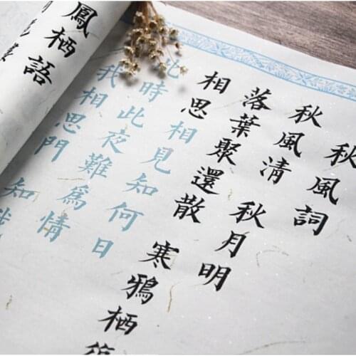 Rolling Calligraphy Copybook Beginner Brush Pen Tracing Rice Paper Copybook Regular/running Cursive Script Calligraphy Copybooks