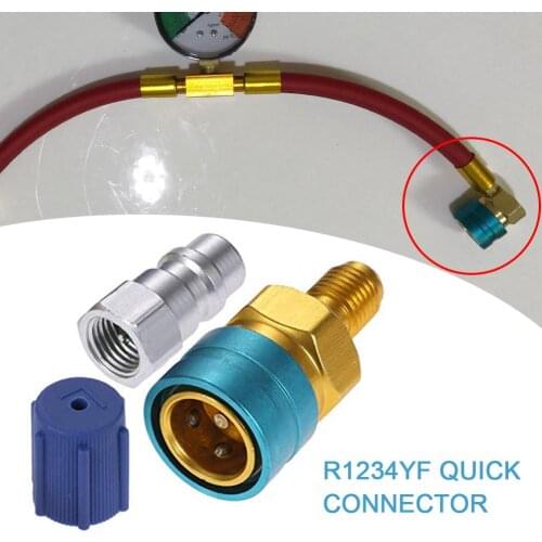 R1234YF Automotive Air Conditioning Refrigerant Fluorine Low Side Quick Coupler Simple Joint Adding Liquid Connector QC1234L New
