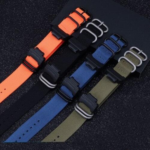 PEIYI Hot sell Soft Nylon watchband mens wristband Replacement strap for GD GA GLS-100 110 120 series watch accessories